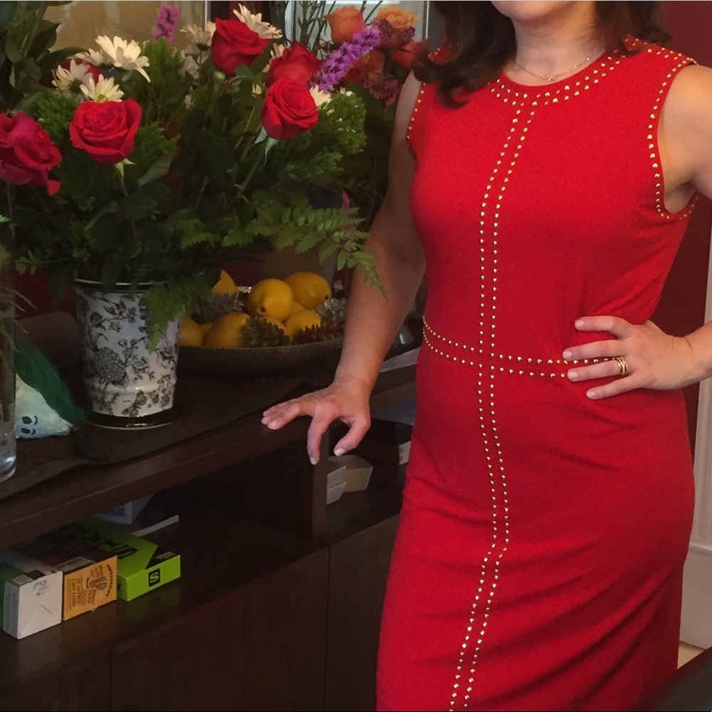 Carmen Marc Valvo Red dress size 12 - Picture 5 of 5